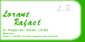 lorant rafael business card